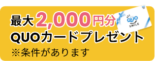 最大2,000円分 QUOカードプレゼント